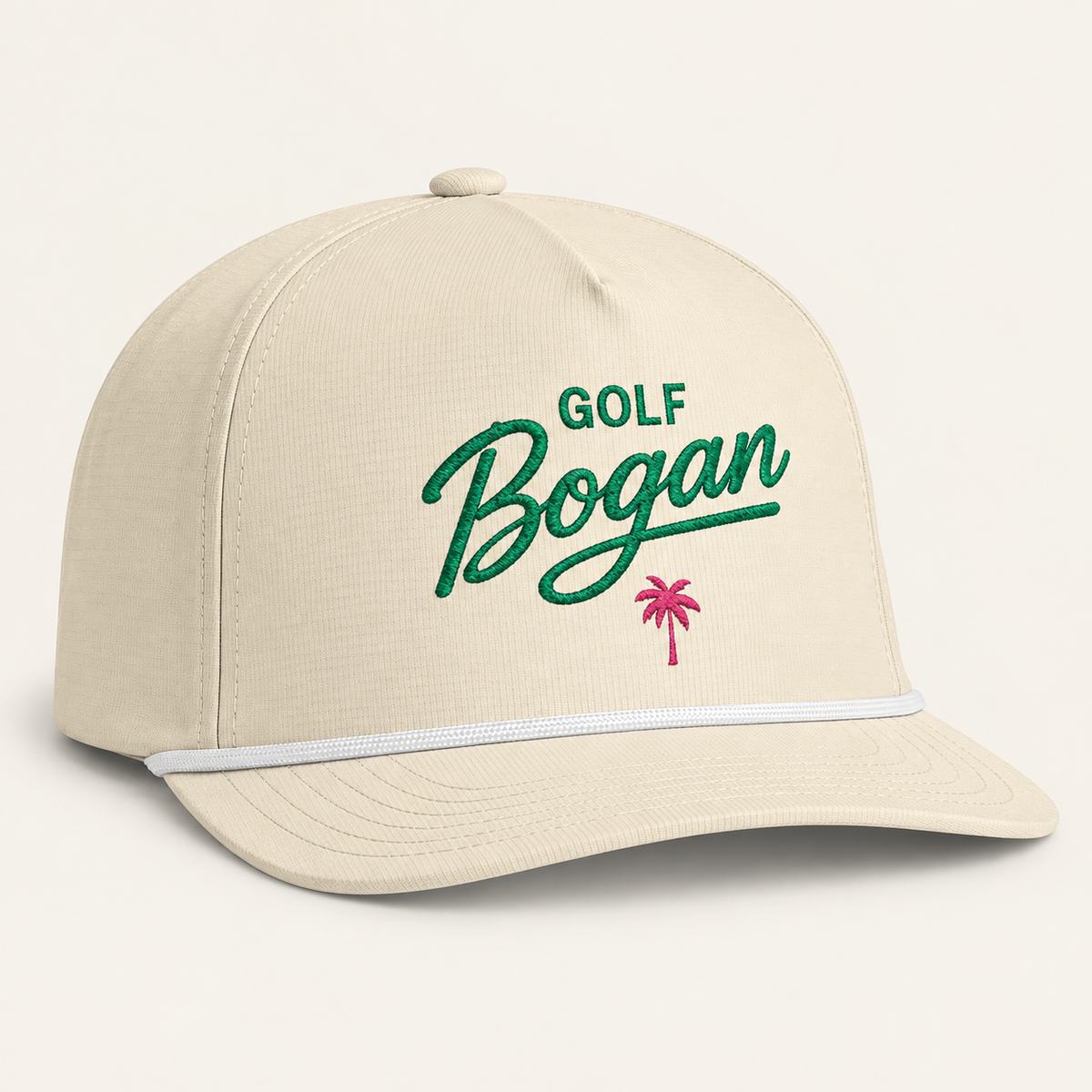 Ivory Retro Palm Golf Bogan Hat — product image 2