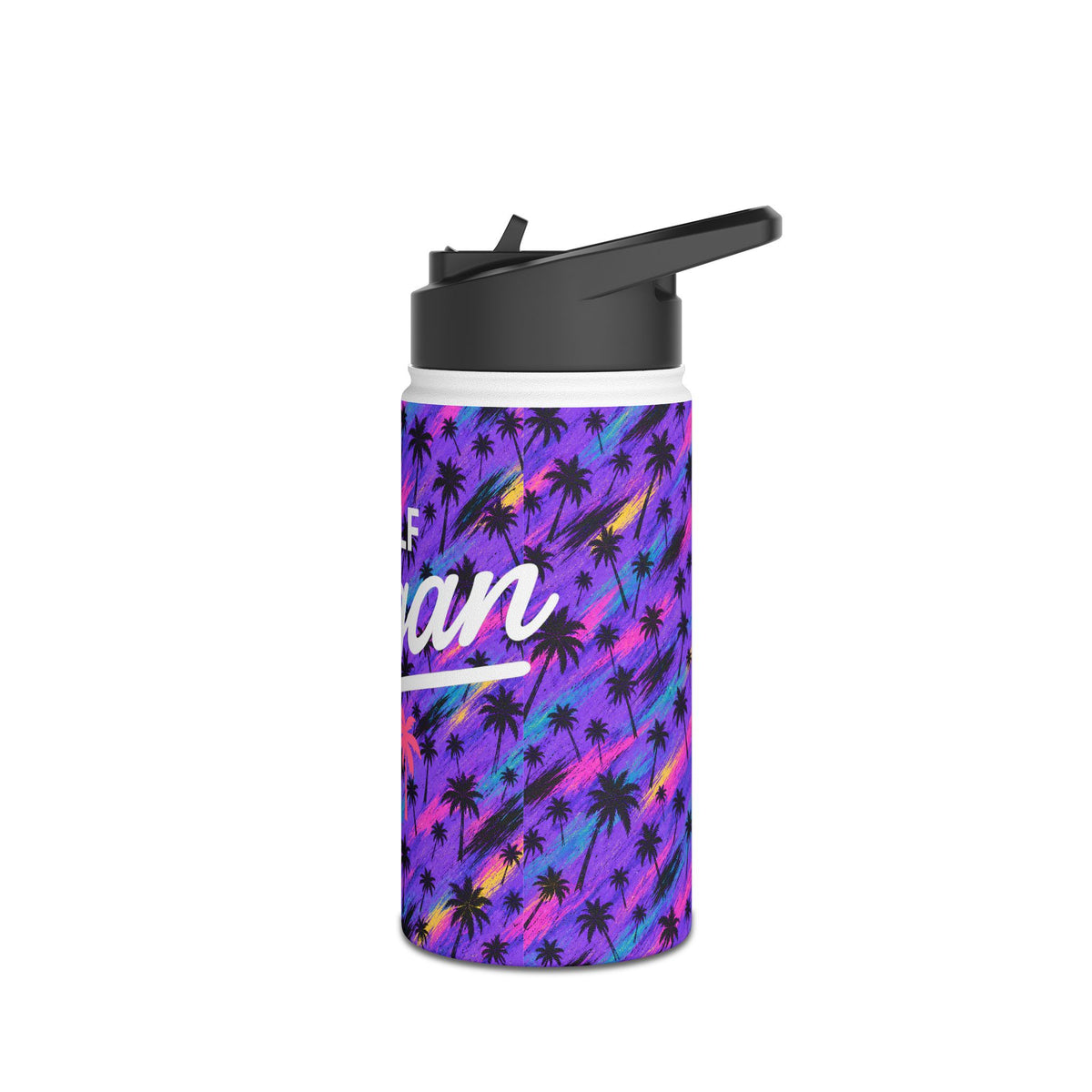 Purple Rain Palms Stainless Steel Water Bottle | Golf Bogan — product image 6