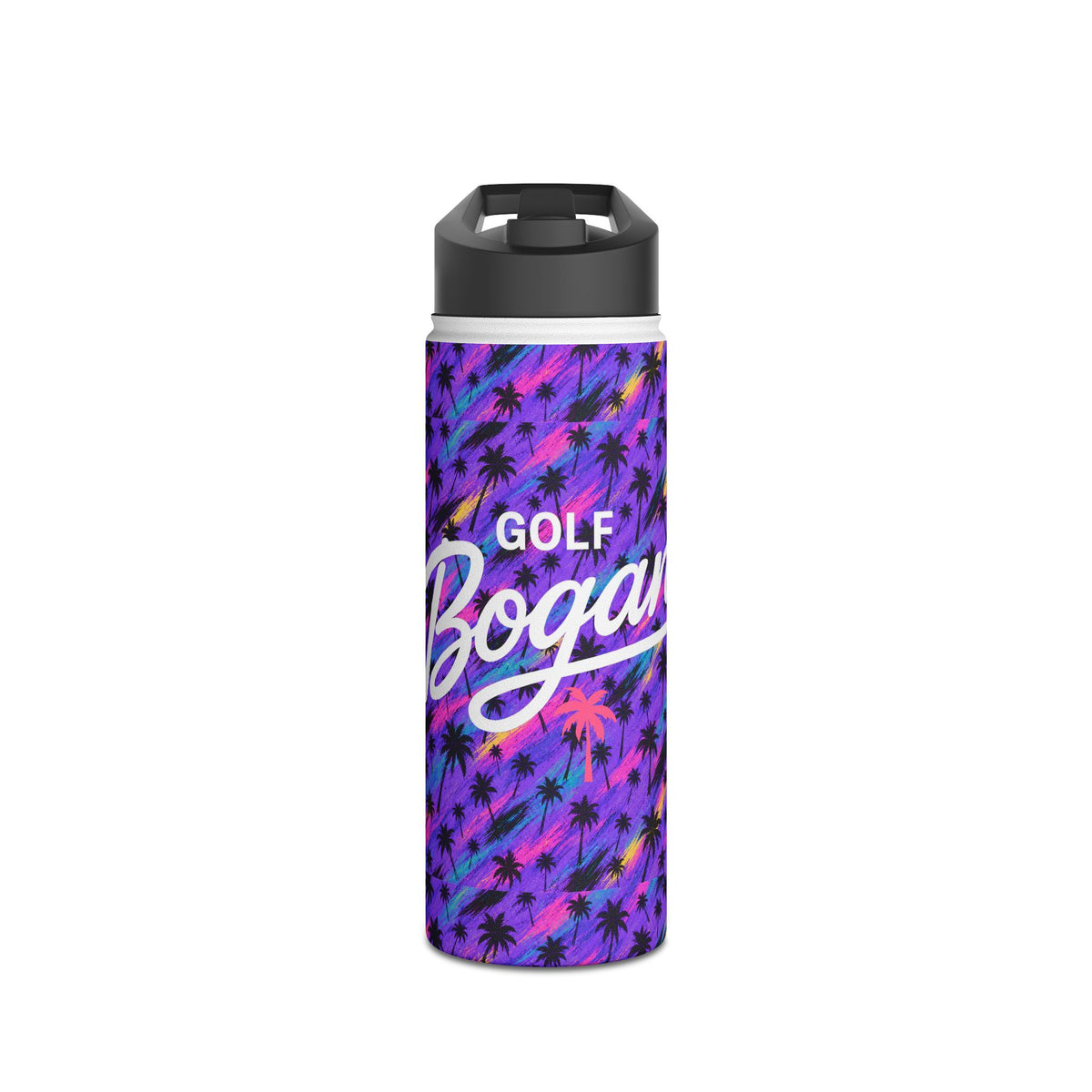 Purple Rain Palms Stainless Steel Water Bottle | Golf Bogan — product image 2