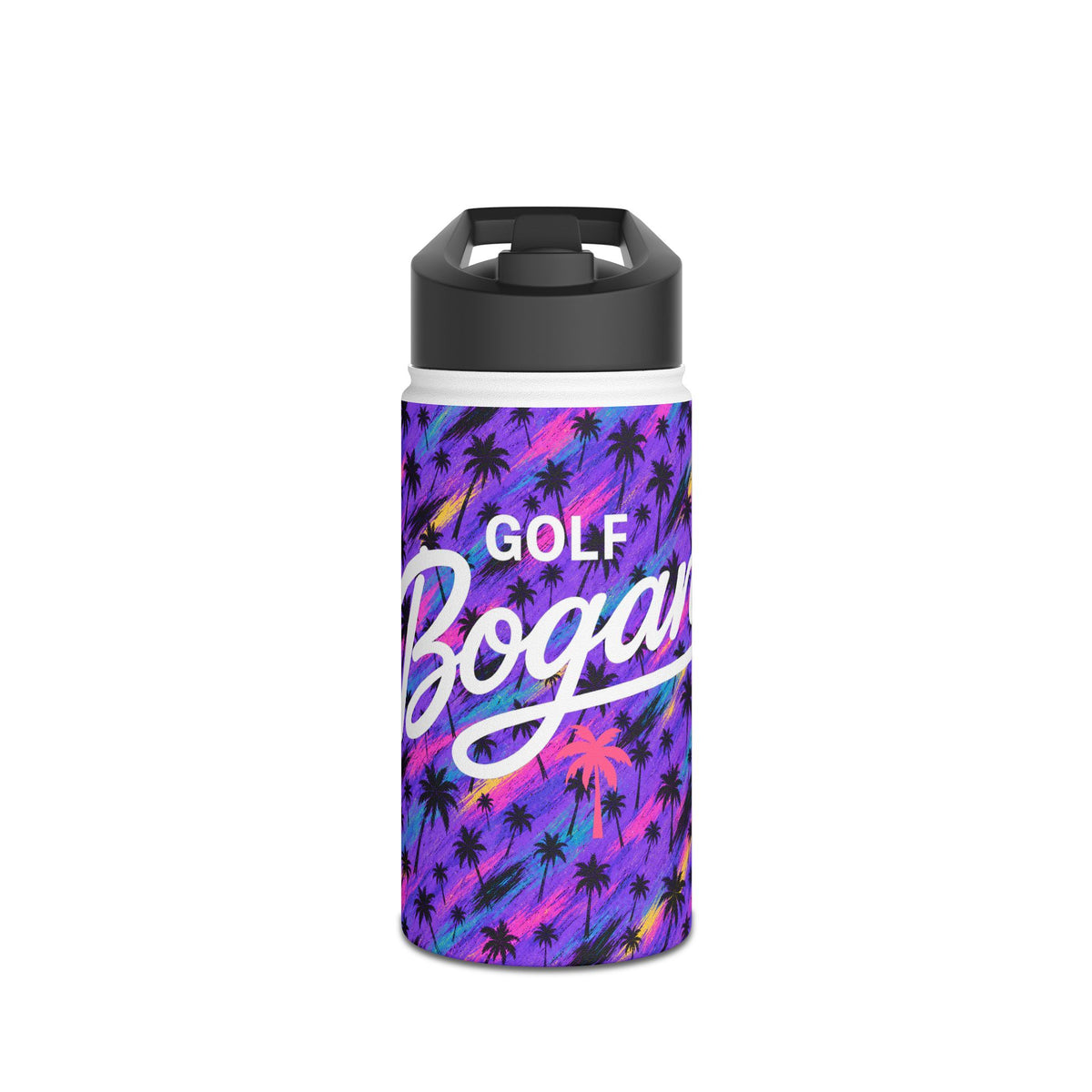 Purple Rain Palms Stainless Steel Water Bottle | Golf Bogan — product image 1