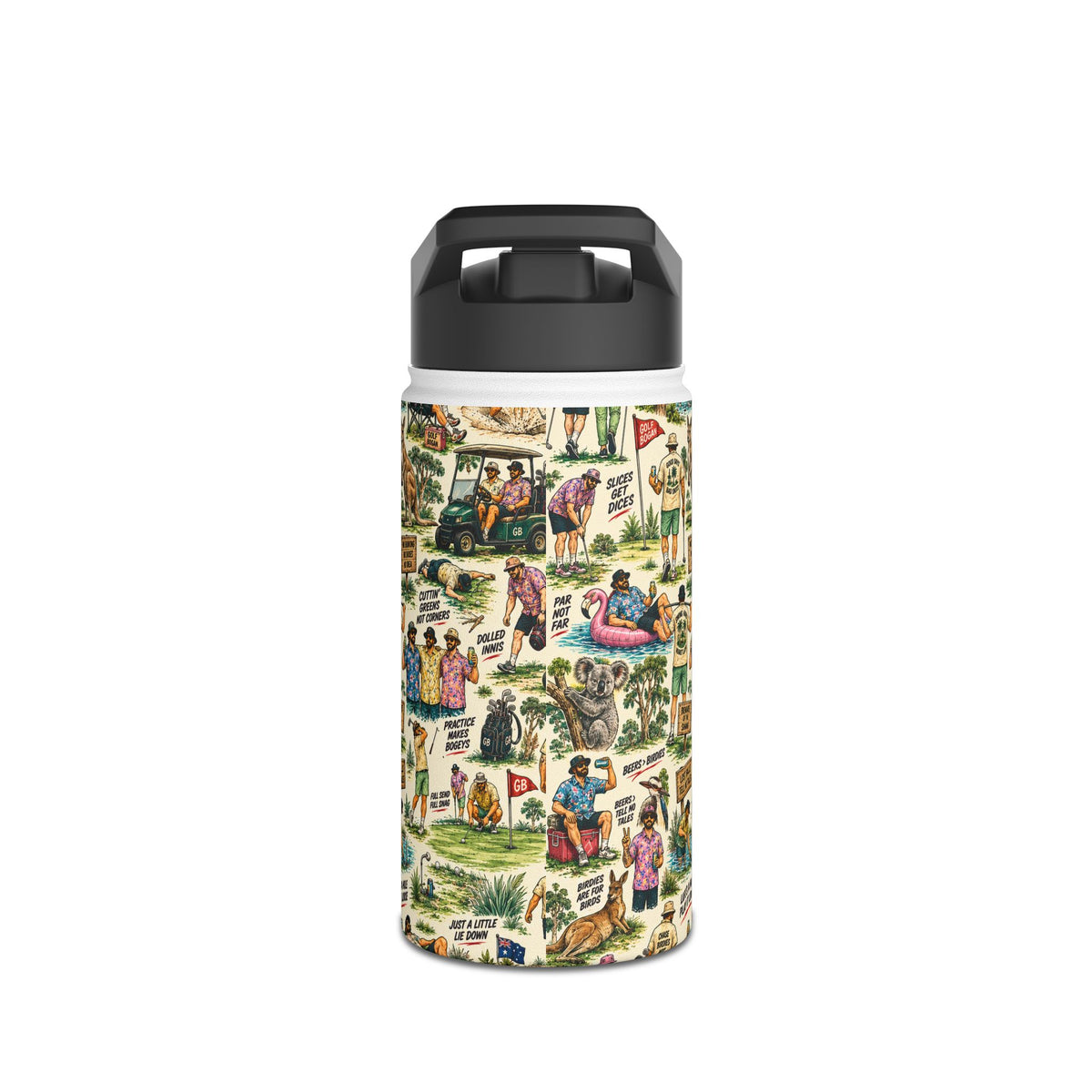 Just Mates Bogan Stainless Steel Water Bottle | Golf Bogan