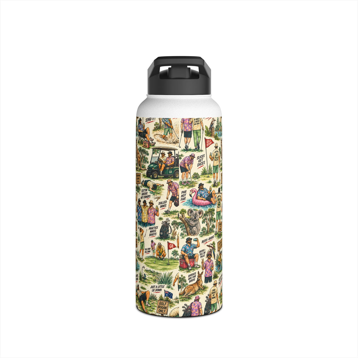 Just Mates Bogan Stainless Steel Water Bottle | Golf Bogan