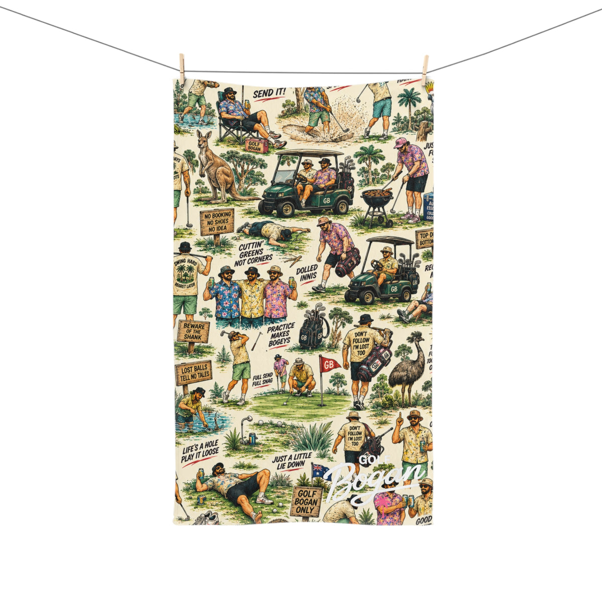 Just Mates Bogan Towel | Golf Bogan