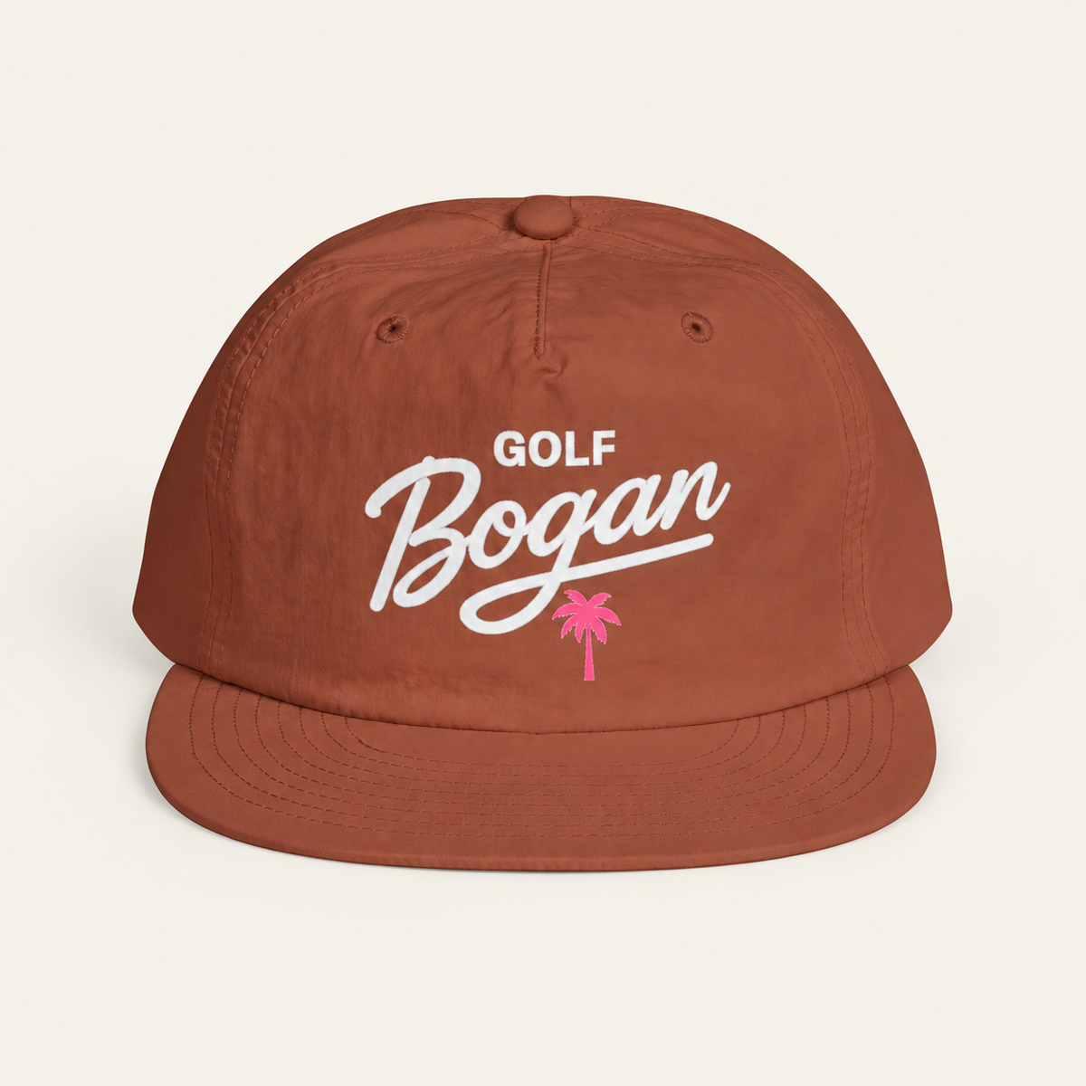 Golf Bogan Surf Cap — Retro Palm Beach Snapback Hat — product image 1