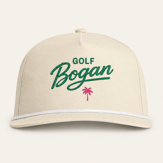 Ivory Retro Palm Golf Bogan Hat — product image 1